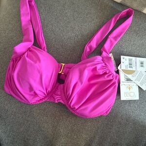BECCA Women's Pink  bikini top